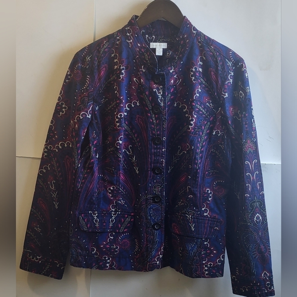 Charter Club, Women's Paisley, Multicolor Blazer Size XL